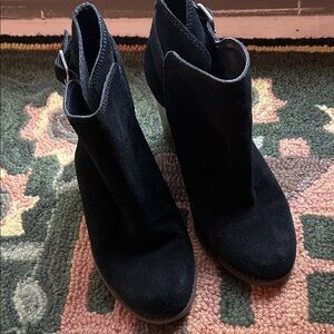 Lucky Brand Black Suede Ankle Boots